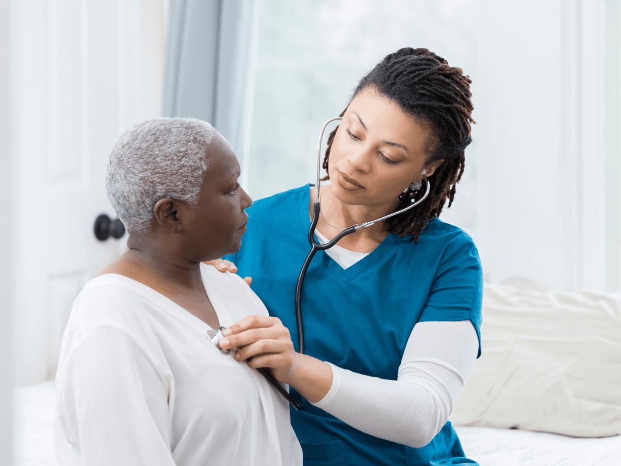 nurse with patient