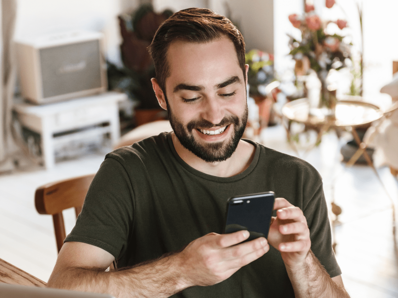 man on phone