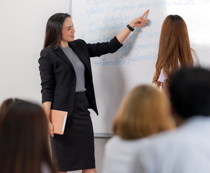 Instructor Teaching a Class