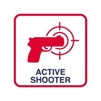 gun pointing at a drawn target