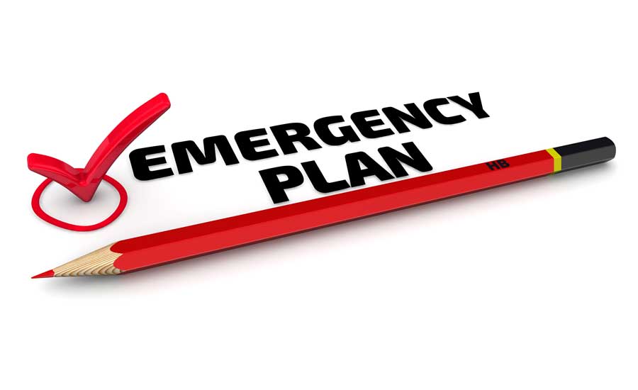 pencil on top of paper that is creating an emergency plan