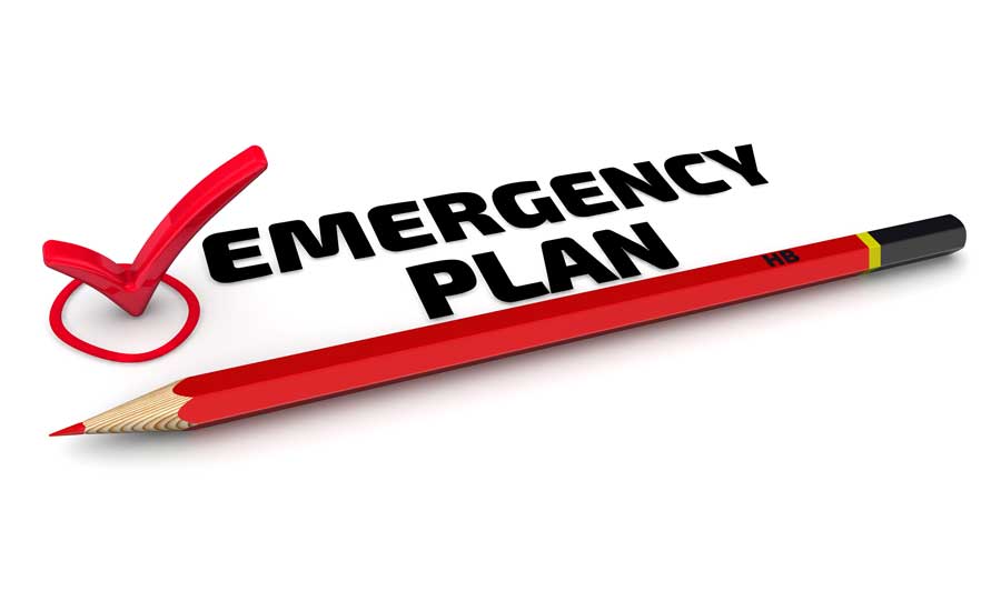 pencil on top of paper that is creating an emergency plan