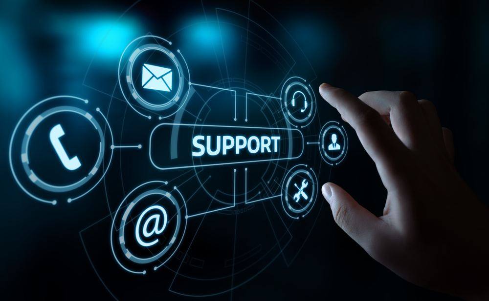 image of a support graphic on a screen