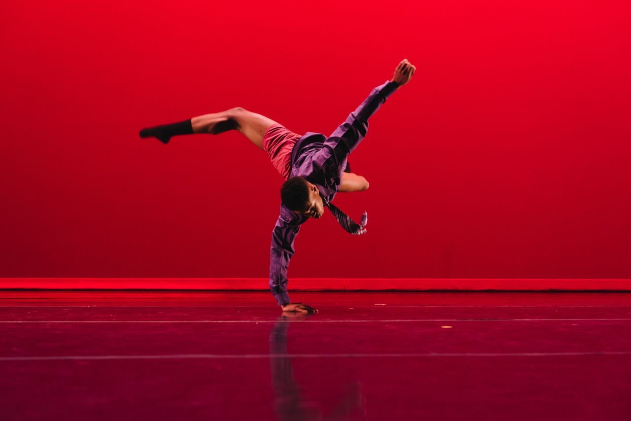Dancer performing on stage